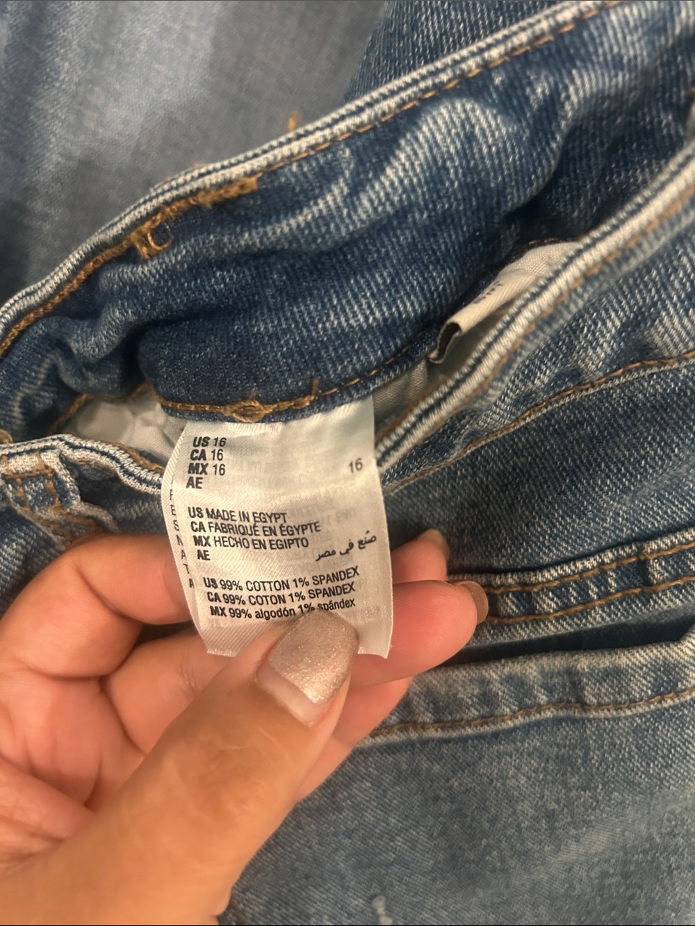 Style & Co. Straight Leg Distressed Women's Capri Jeans - Blue - Picture 3 of 4